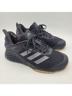 Adidas Dropset 3 Training Shoe Womens 8.5 Black Grey Traxion Heat RDY Vented EUC